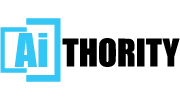 AI Thority logo with black and blue text on white background